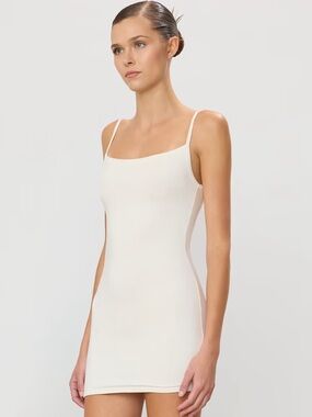 Eterne Cream Mini 90s Tank Dress